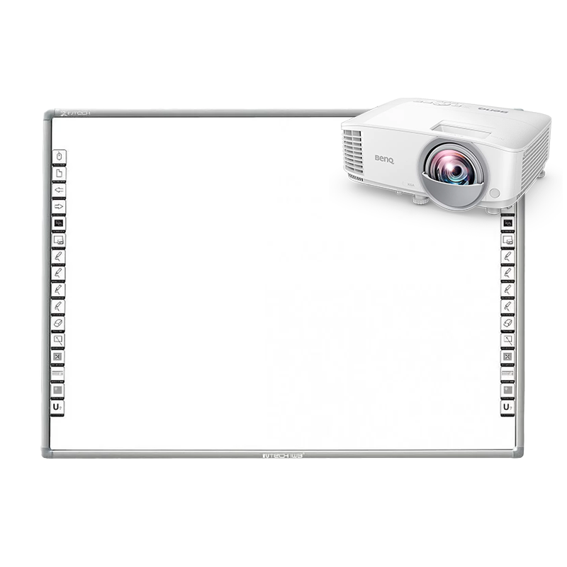 Інтерактивна дошка Intech 82" RE82A та короткофокусний проєктор BenQ MX825STH